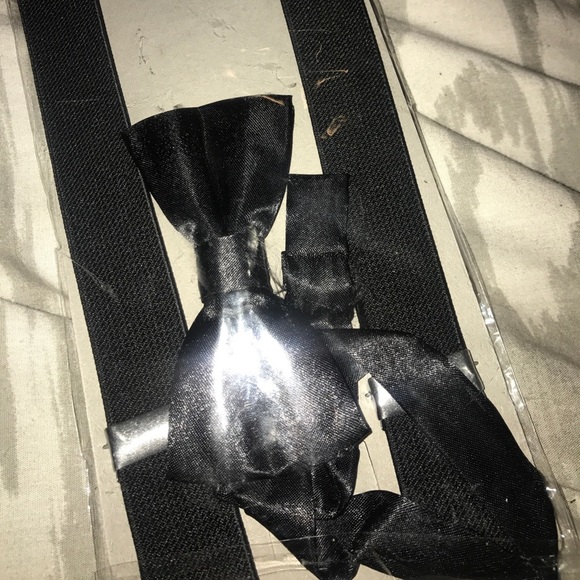 THINK VINTAGE ONLINE Accessories Black Boys Suspenders Bow Tie Set